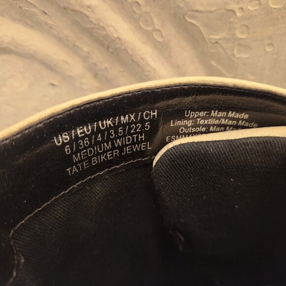 Kenneth Cole Reaction Boots Size 6 Ivory Tate Biker Jewel Faux Leather. NIB - Picture 7 of 15